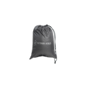 Compressed Outdoor Vitals down insulated ultralight balaclava in stuff sack.