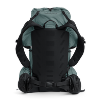 shadowlight backpack back facing arctic blue