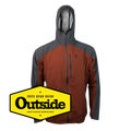Outdoor Vitals Tushar Rain Jacket with an Outside Magazine 2023 Gear Guide badge