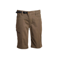 front view of men's brown hiking shorts