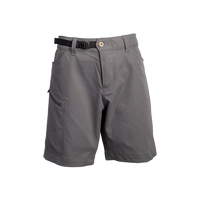 front view of women's charcoal hiking shorts